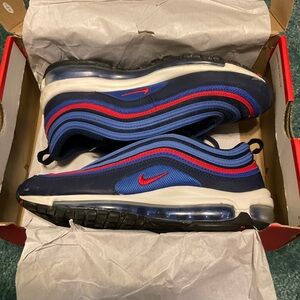 Nike Air Max 97 Navy and Crimson Sneakers
